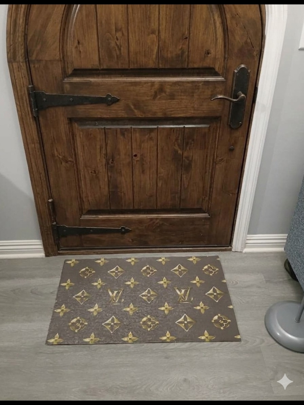 Brown and Gold LV Style Decorative Home Monogram Accent Mat